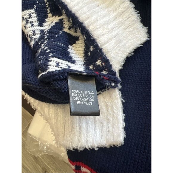 Blizzard Bay Christmas Cat Kitty Sweater Sequin Pompom Embroidered Sz Large - Picture 7 of 8